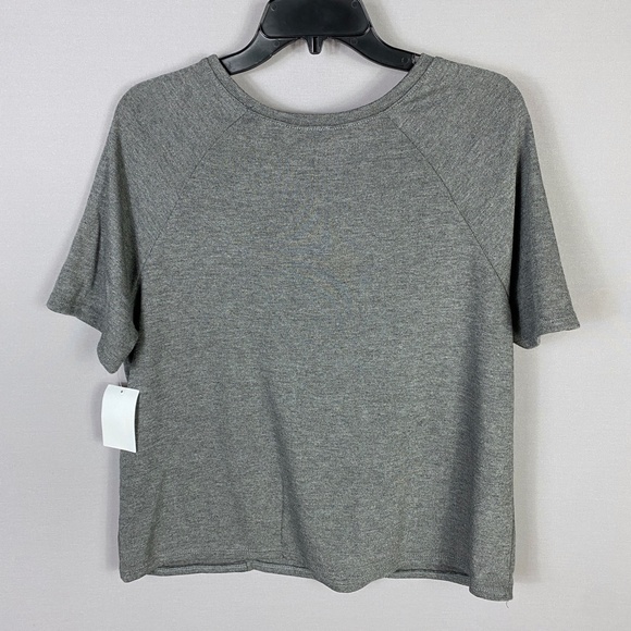 Go Couture Womens Elbow Sleeve Pullover Top in Charcoal Gray with Pocket… - Picture 6 of 8